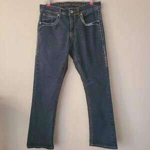 Platini  jeans company black denim women's sz.32/30